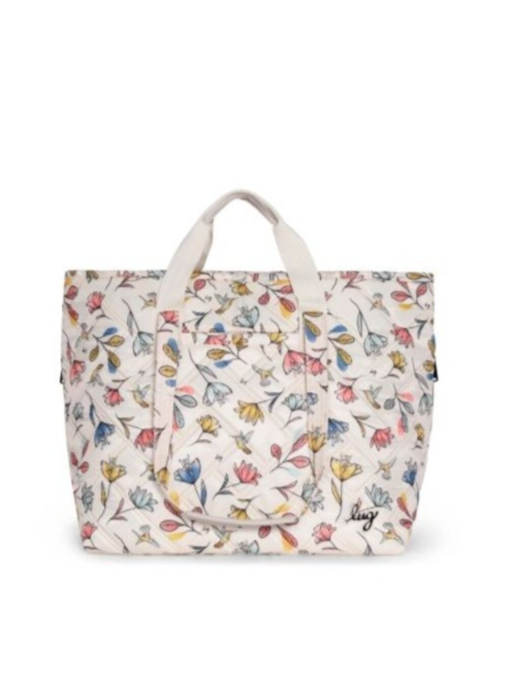 Lug Ferry XL Expandable Tote Bag - Multicolor Hummingbird Floral Unisex Travel E